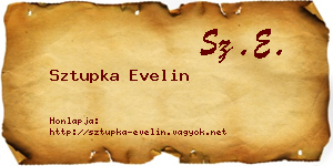 Sztupka Evelin névjegykártya